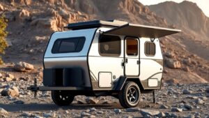 2025 Z2 gear trailer and micro camper in nature.